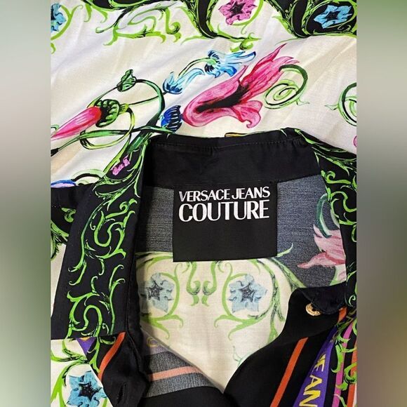 Versace Jeans Couture Logo-Printed Buttoned Shirt size 38/us size 2 - Picture 15 of 16